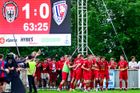 Fotbalisté Pardubic se navzdory prohře 0:1 v Chrudimi udrželi v první lize