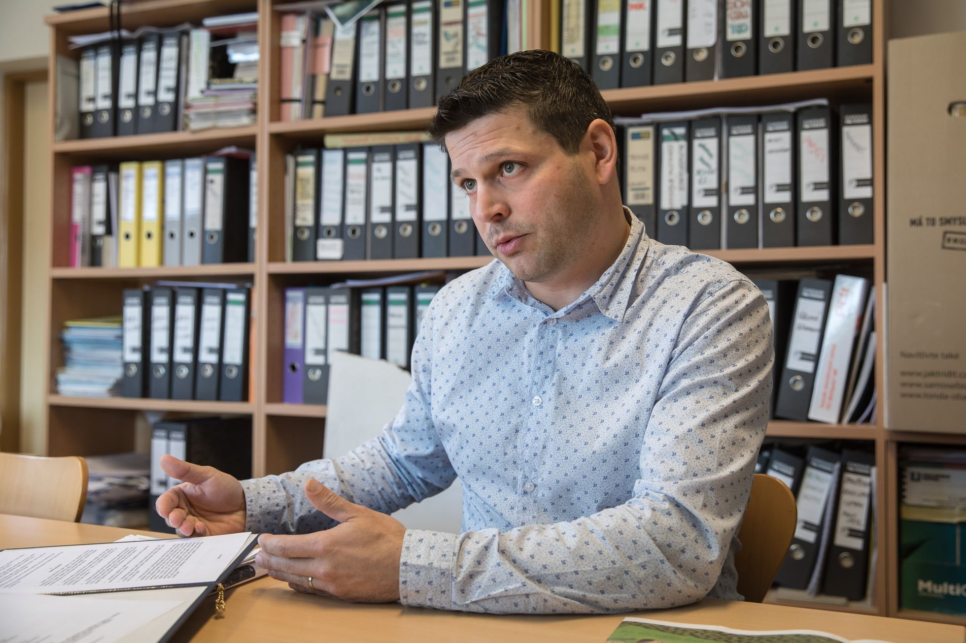 Starosta obce Zdeněk Dvořák - Dolní Cerekev na Vysočině u lokality Hrádek, zvažované pro výstavbu hlubinného jaderného úložiště
