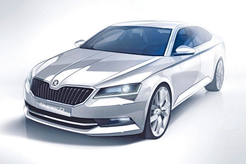 Škoda Superb 2015 skica