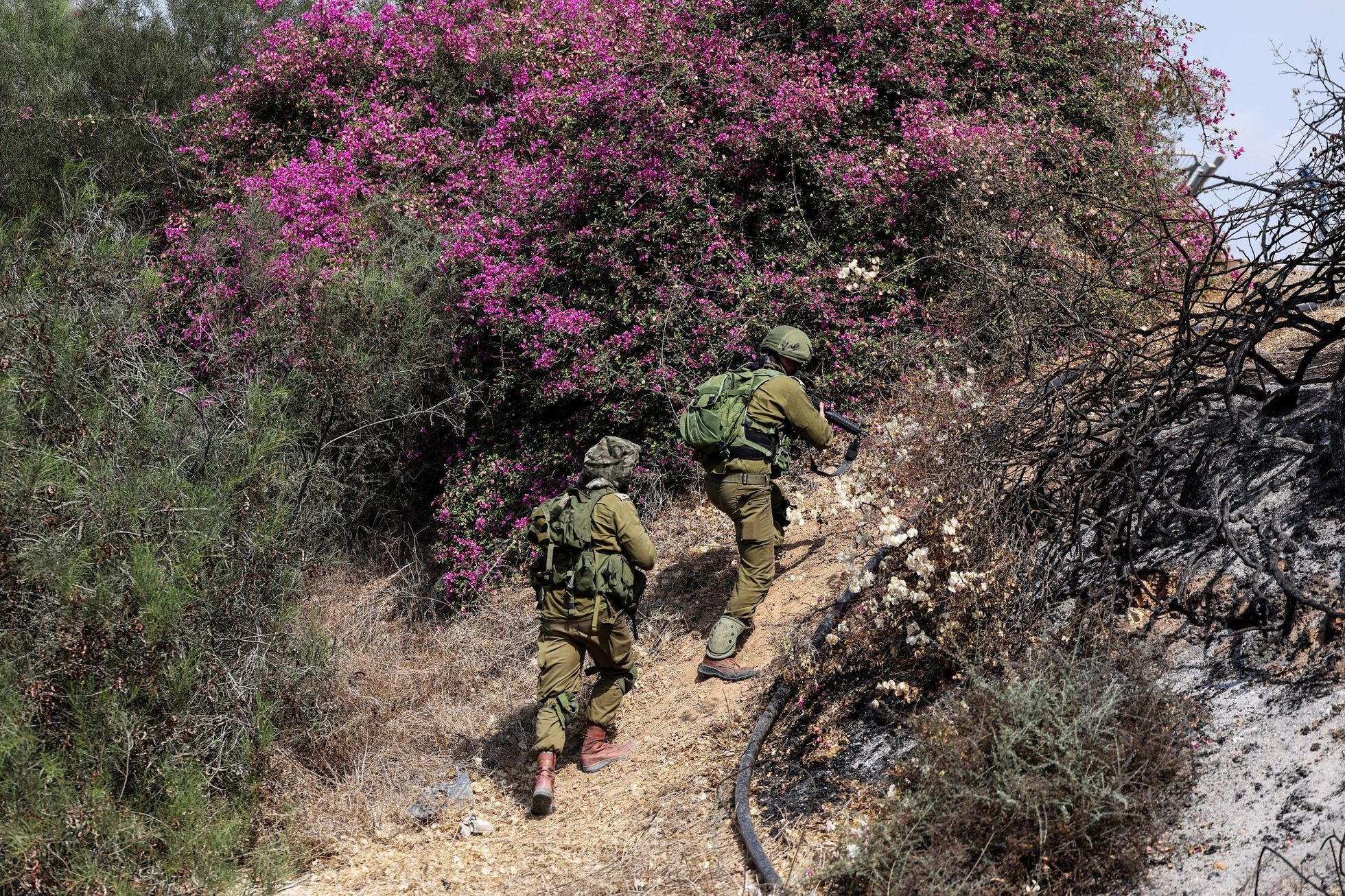 Izraelští vojáci u Pásma Gazy.
