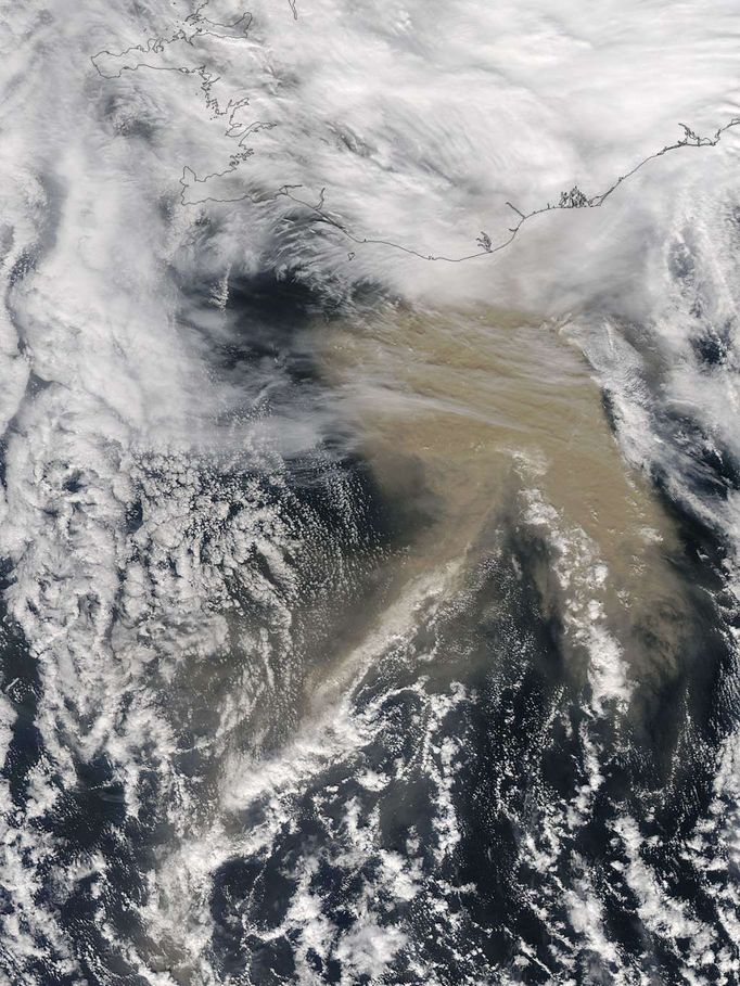 Odpolední snímek ze satelitu Aqua z 23. května.