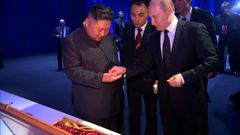 Kim Čong-un s Vladimirem Putinem při návštěvě Vladivostoku.
