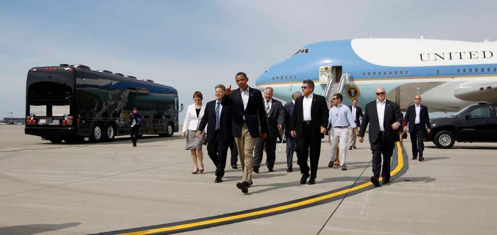 Barack Obama a jeho "předvolební" bus