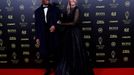 Soccer Football - The Ballon d’Or awards - Theatre du Chatelet, Paris, France - December 2, 2019   Ivory Coast legend Didier Drogba arrives with Sandy Heribert  REUTERS/C