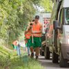Stavba elektrických ohradníků ve Zlínském kraji kvůli africkému moru divokých prasat.