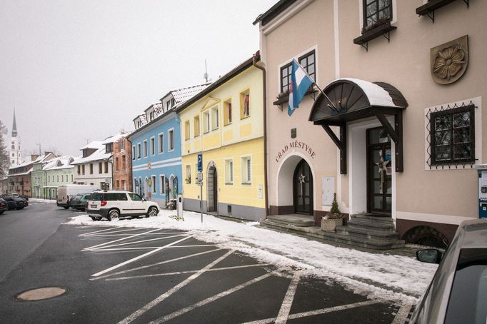 Lipno nad Vltavou v zimě.