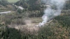 Letecké záběry výbuchu muničního skladu ve Vrběticích