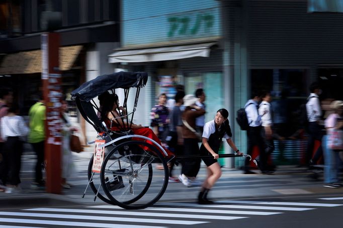 Japonsko rikša ženy