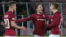 fotbal, Fortuna:Liga 2018/2019, Sparta - Plzeň, radost hráčů Sparty