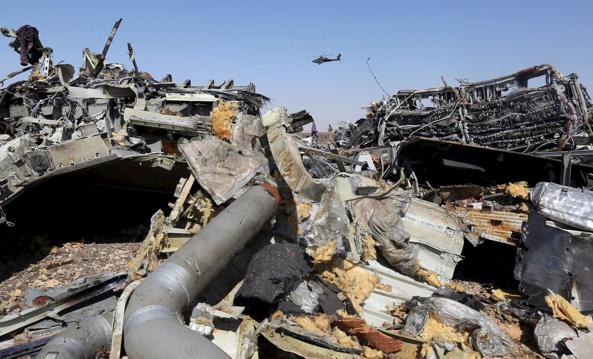 Egypt - Sinaj - trosky ruského letounu