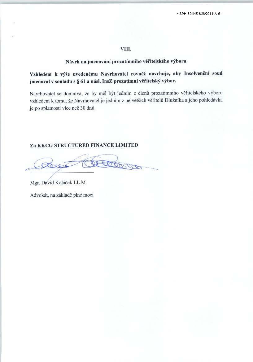 Komárek žádá, aby Sazka dostala předběžného správce