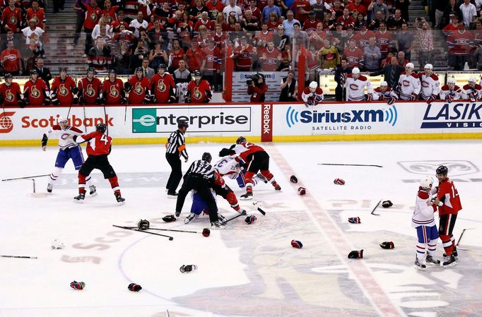 Hromadná bitka Canadiens a Senators v play off 2013