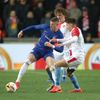 Lukáš Masopust v prvním čtvrtfinále Evropské ligy Slavia - Chelsea