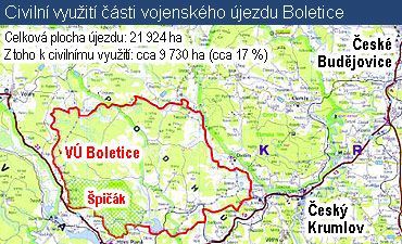 Mapa Boletice