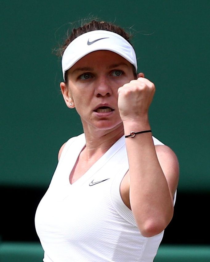 Simona Halepová v semifinále Wimbledonu 2019