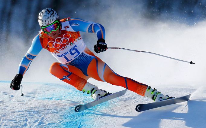 Aksel Lund Svindal při tréninku v Soči