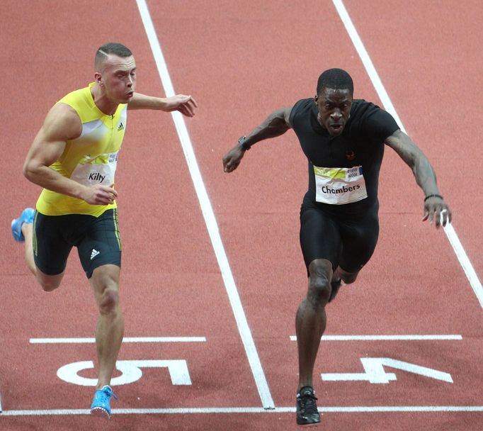 Praha Indoor 2014: Richard Kilty a Dwain Chambers (finále na 60 m)