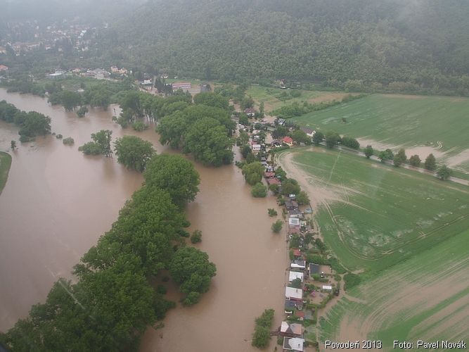 Povodně-letecký pohled