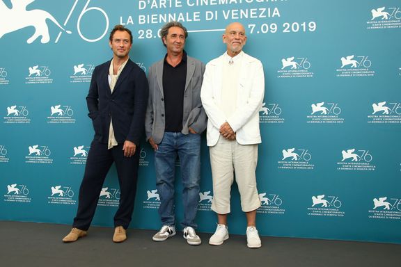Jude Law, Paolo Sorrentino a John Malkovich v Benátkách.