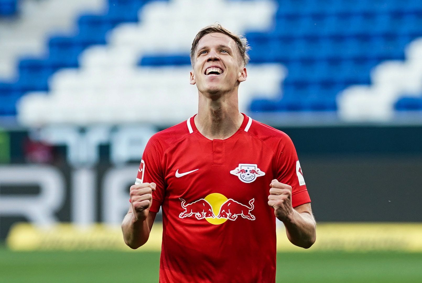 31. německé ligy 2019/20, Hoffenheim - Lipsko: Hostující Dani Olmo slaví svůj druhý gól (0:2)