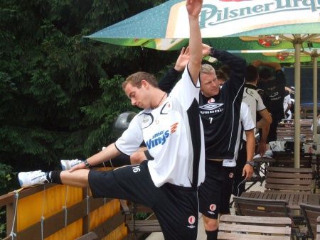 Strečink fotbalistů Slavie