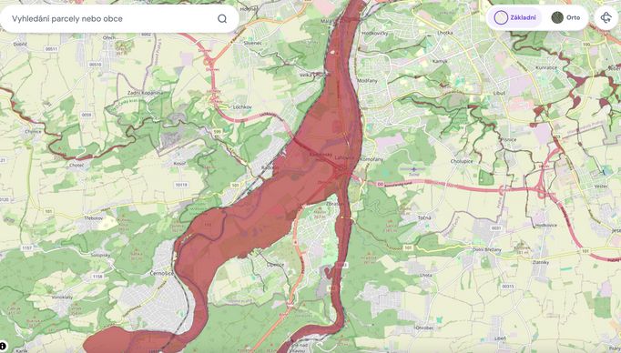 Záplavy by postihly také okolí řeky Berounky, například ve Zbraslavi.