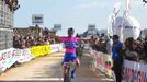 Italský cyklista Michele Scarponi ze stáje Lampre-IMP se raduje z vítězství v páté etapě Gira de Sardegna.