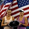 Flavia Pennettaová a Martina Hingisová an US Open 2014