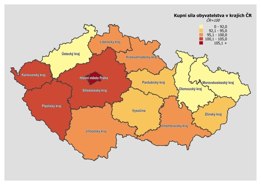 Mapka kupní síly 2010