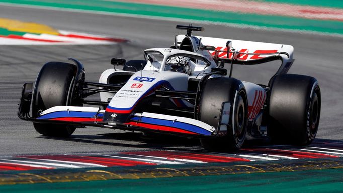 Testy F1 v Barceloně 2022: Nikita Mazepin, Haas