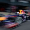 Red Bull Formula One driver Vettel drives out of pit lane du