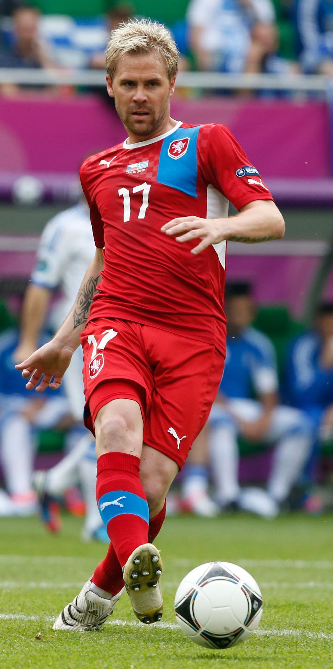 Tomáš Hübschan v utkání Řecko - Česká republika na Euru 2012