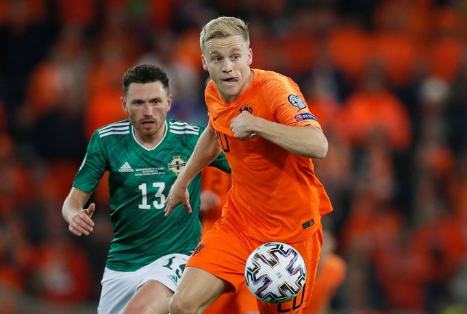 Soccer Football - Euro 2020 Qualifier - Group C - Northern Ireland v Netherlands - Windsor Park, Belfast, Northern Ireland, Britain - November 16, 2019  Netherlands' Donn