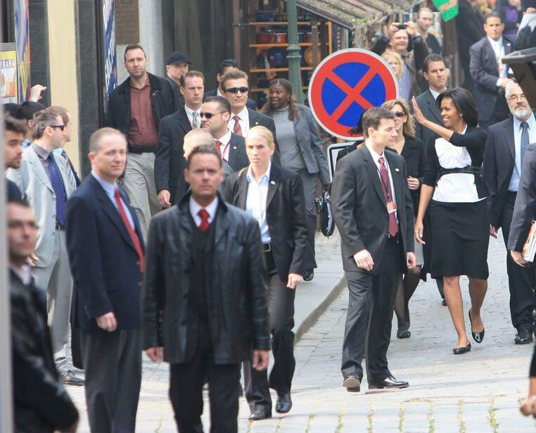 Obama v Praze - Michelle v židovském městě