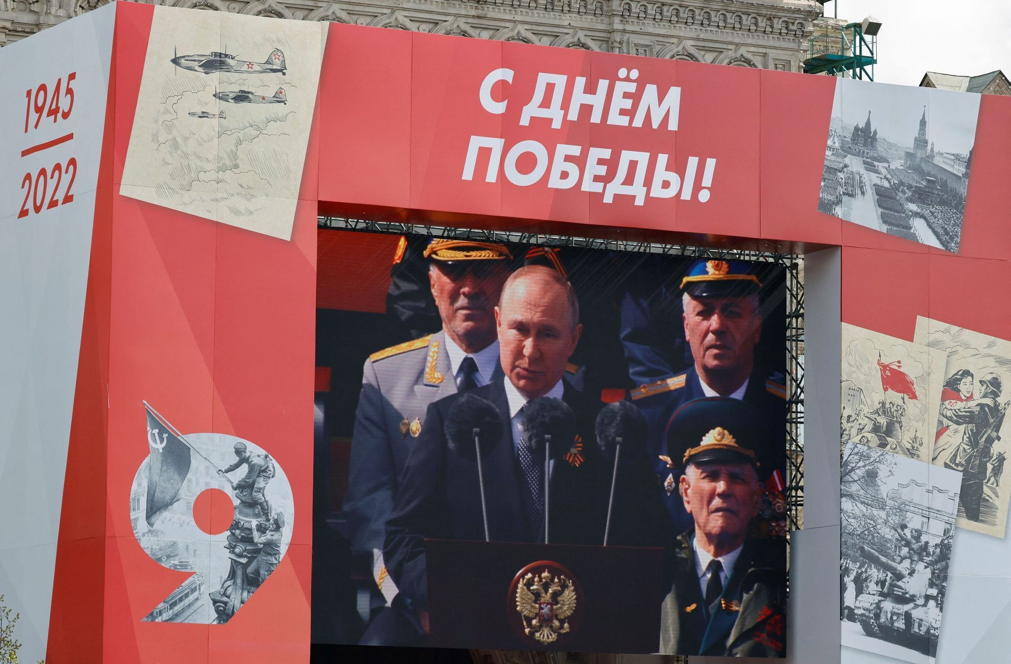 Vladimir Putin, Rusko, vojenská přehlídka 2022, armáda