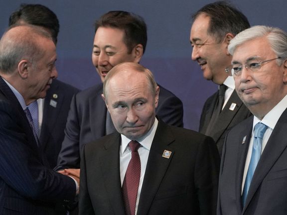 Vladimir Putin a další státníci na summitu v kazašské Astaně (4. 7. 2024)