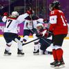 Soči 2014: Kanada - USA, Dugganová, Lamourexová, Bellamiová, Daoustová (hokej, ženy, finále)