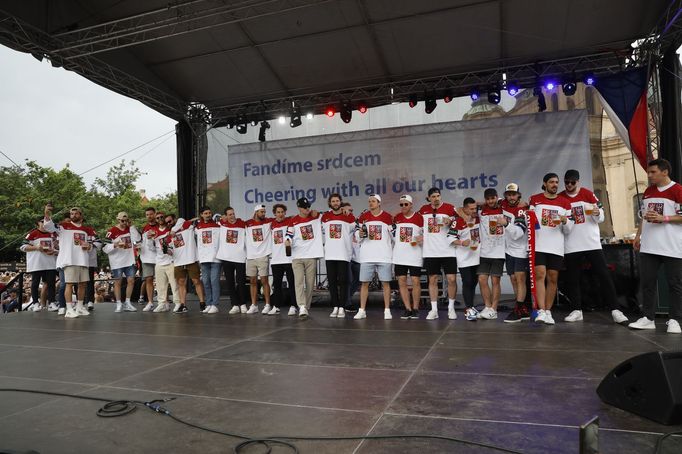 Oslavy titulu hokejových mistrů světa na Staroměstském náměstí