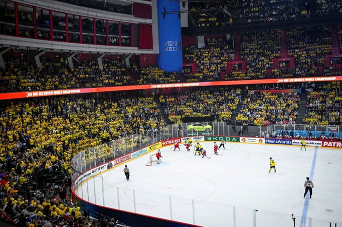 Ochozy Avicii Areny během čtvrtfinále MS 2025 Česko - Švédsko