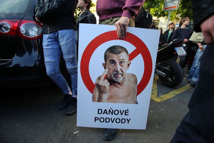 Demonstrace na Václavském náměstí.