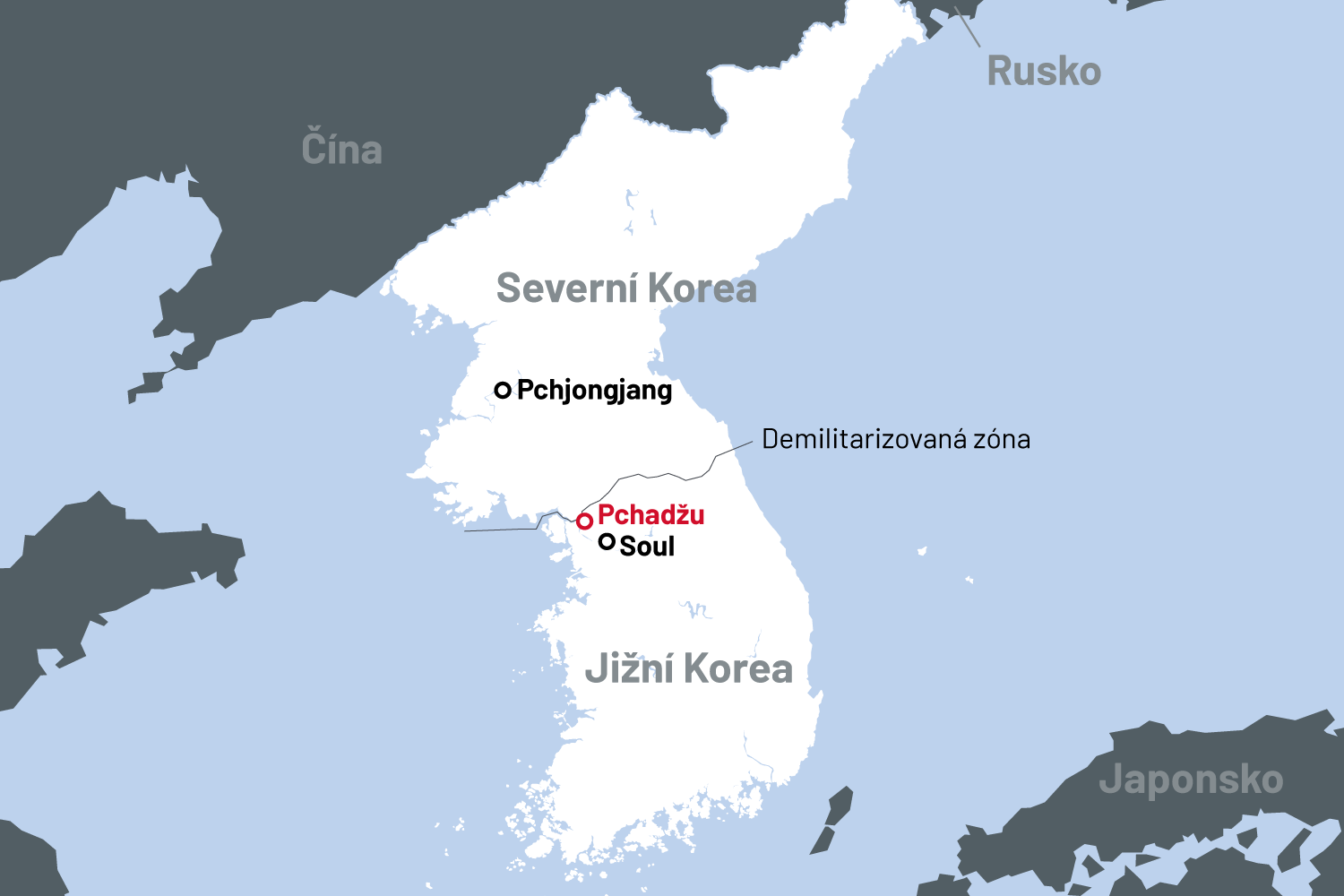 mapa - Korea - Pchadžu