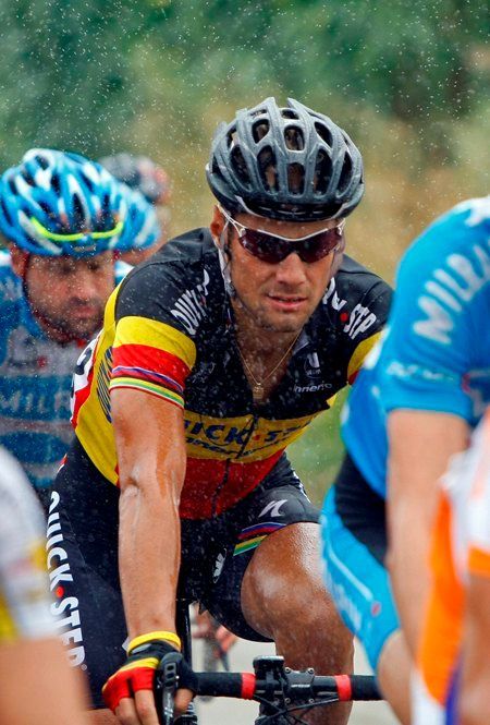 Tom Boonen na trati šesté etapy Tour de France