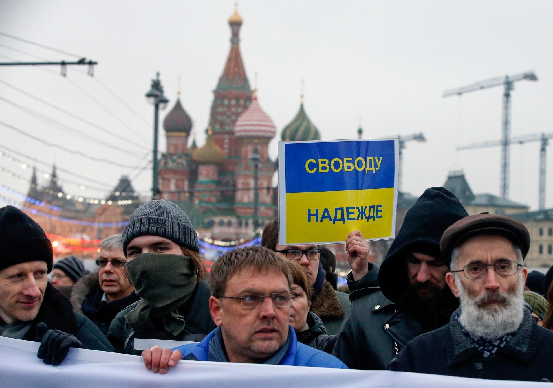 Pochod v Moskvě.
