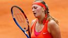 Česká tenistka Petra Kvitová je smutná během French Open 2011.