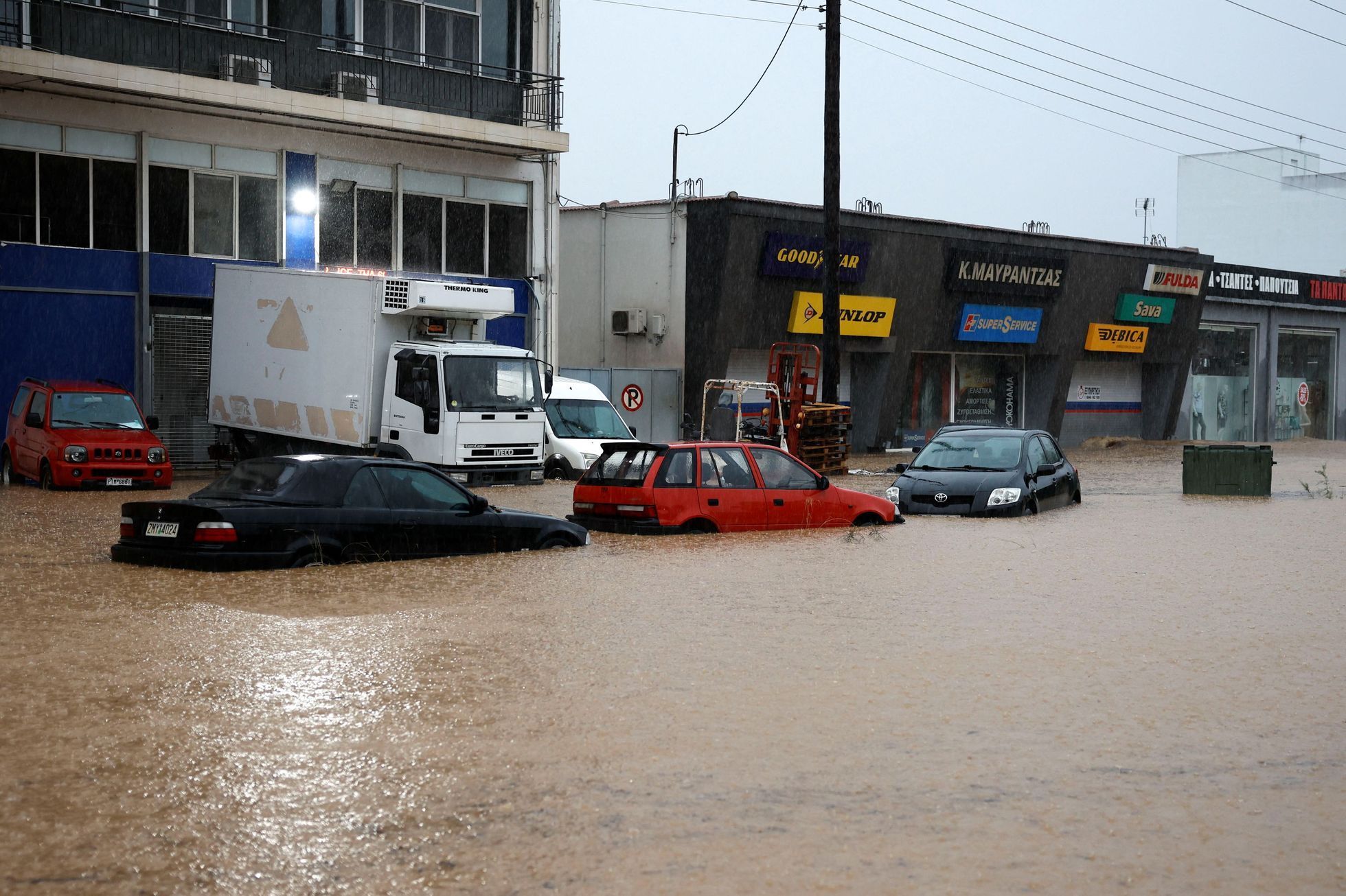 řecko povodně záplavy déšť