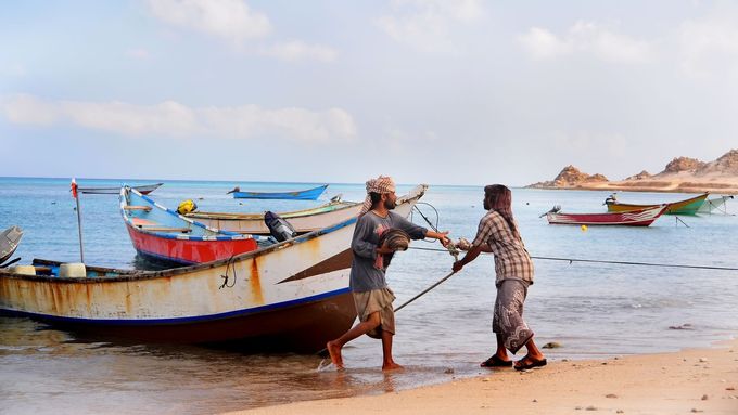 Rybáři na jemenském souostroví Socotra. Ilustrační foto.