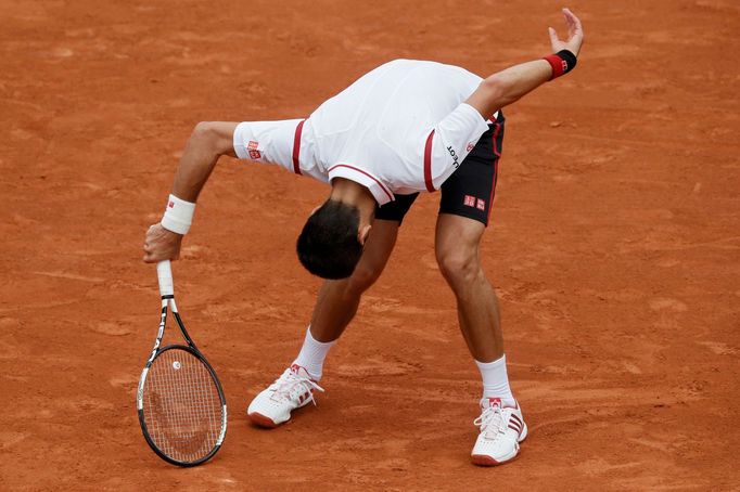 Novak Djokovič v 2. kole French Open.