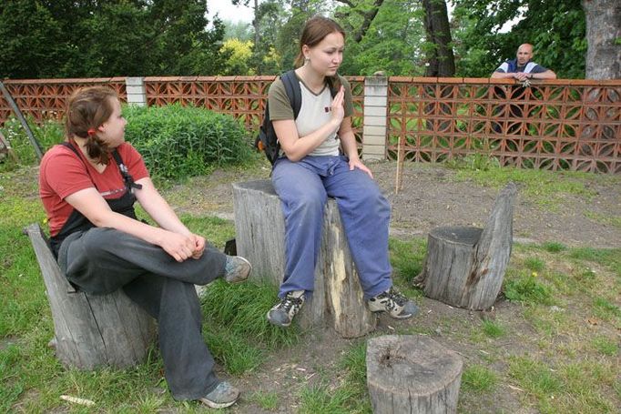 Studentky střední zahradnické školy