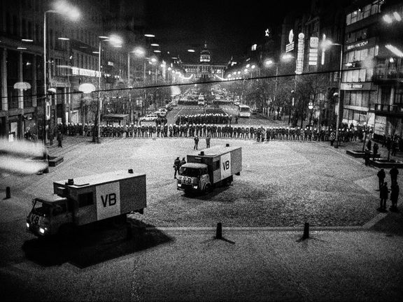 Pražské Václavské náměstí v roce 1989.