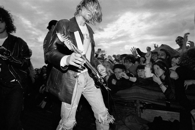 Kurt Cobain s Nirvanou v srpnu 1991 na festivalu v anglickém Readingu.